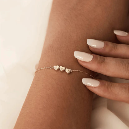 Personalisiertes Herz Initial Armband