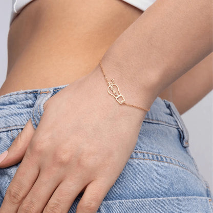 Personalisiertes Katzen-Namensarmband