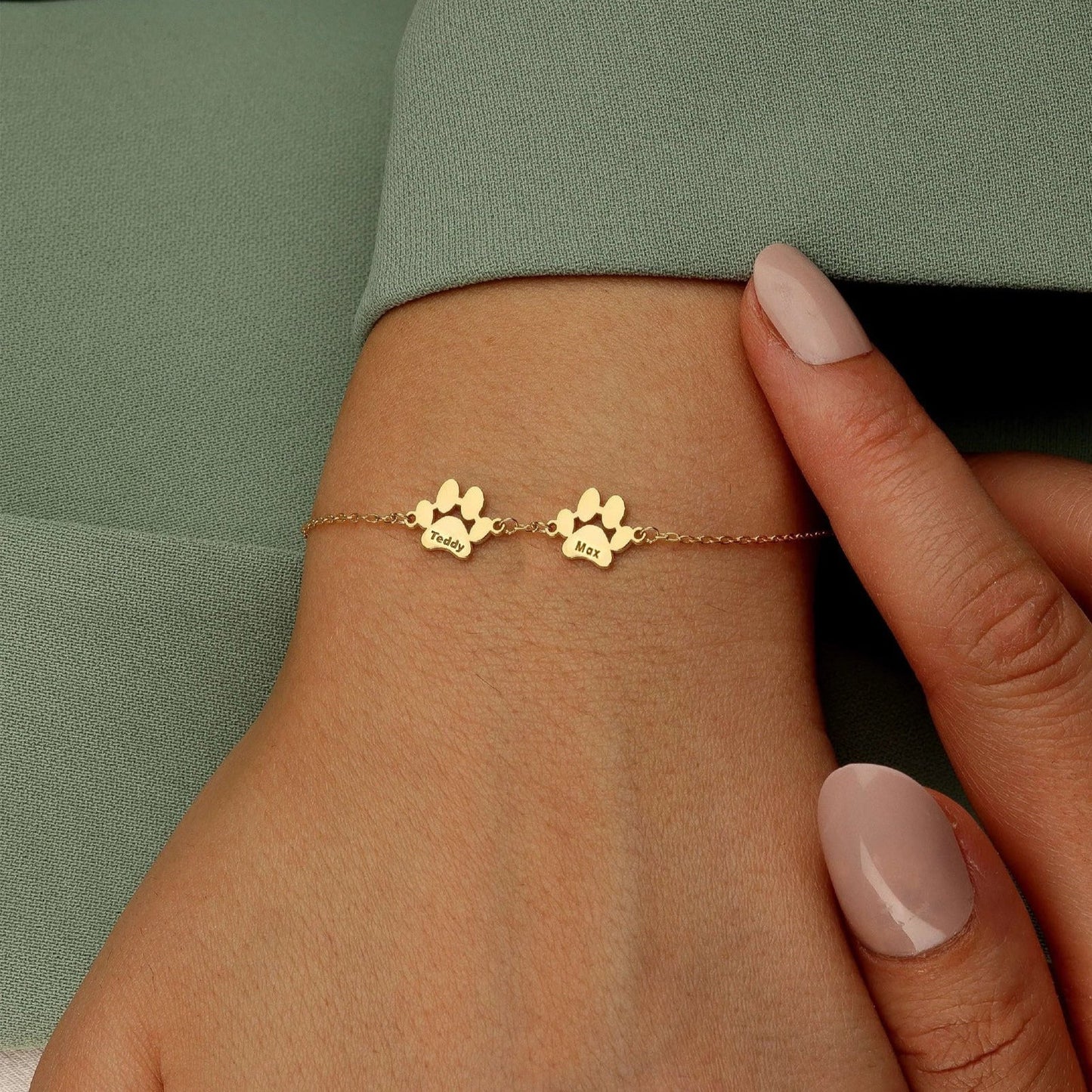 Personalisiertes Armband mit Pfotennamen