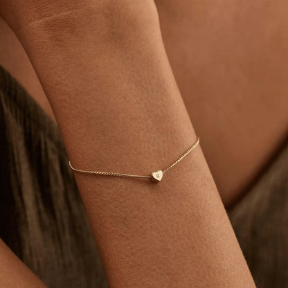 Personalisiertes Herz Initial Armband