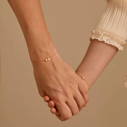 Personalisiertes Herz Initial Armband