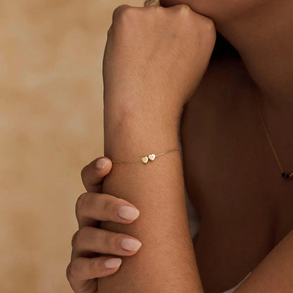 Personalisiertes Herz Initial Armband