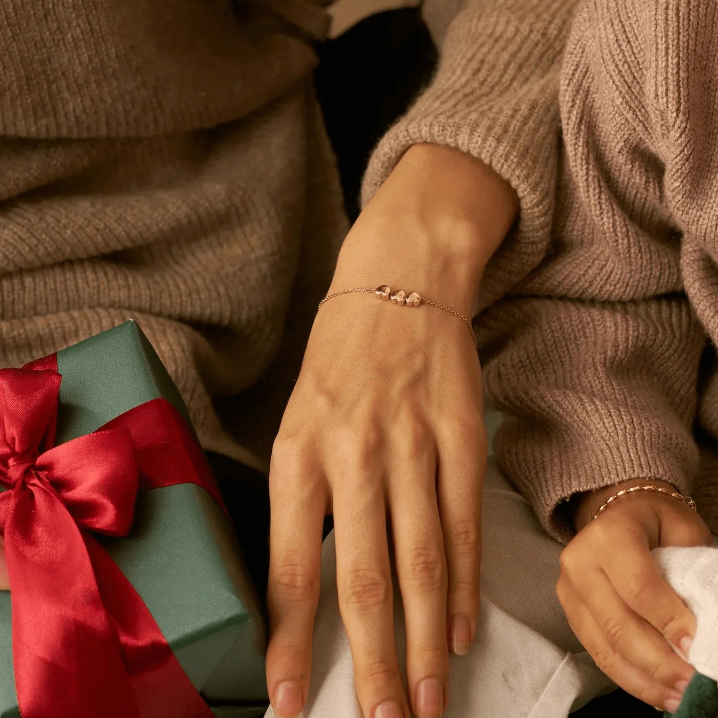 Personalisiertes Herz Initial Armband