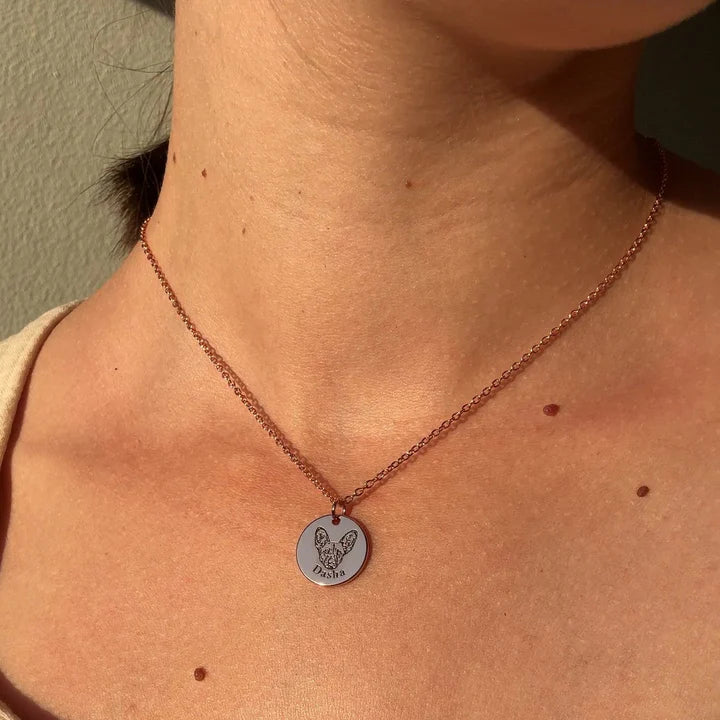 Personalisierte Haustiergesicht Halskette