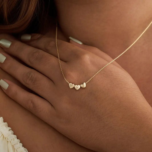 Personalisierte Herz Initial Halskette