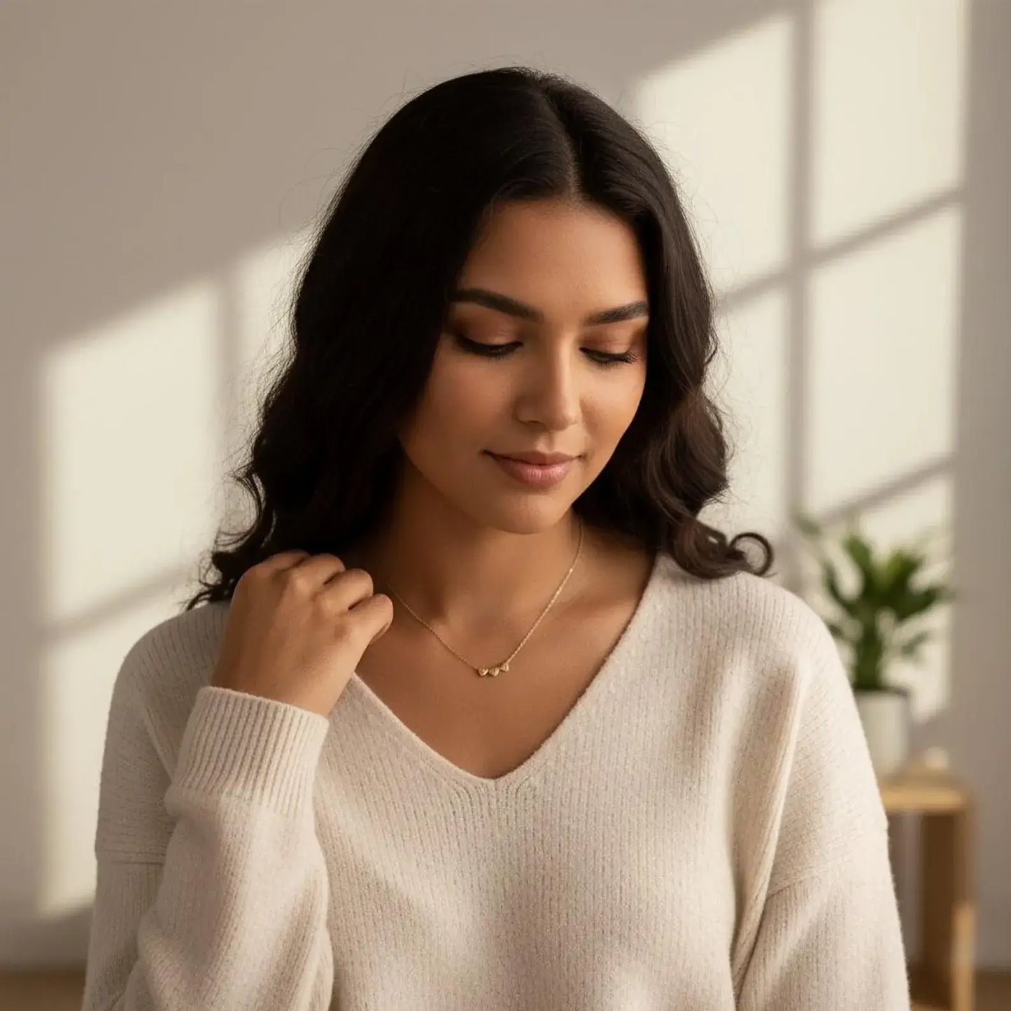 Personalisierte Herz Initial Halskette