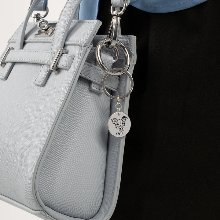 Personaliserter Haustiergesicht Schlüsselanhänger