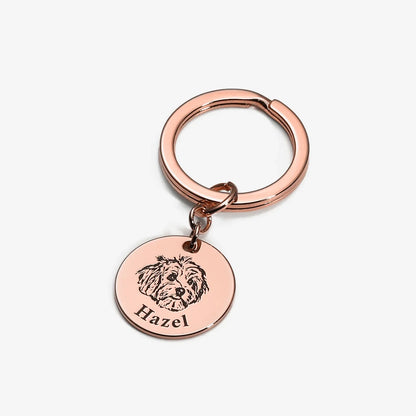Personaliserter Haustiergesicht Schlüsselanhänger