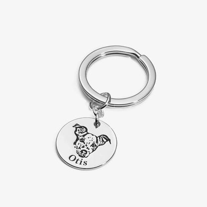Personaliserter Haustiergesicht Schlüsselanhänger