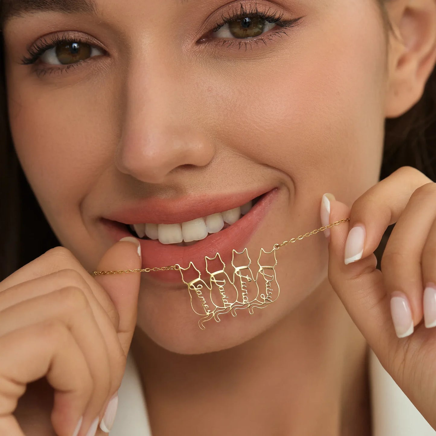 Personalisierte Katzen-Namenskette