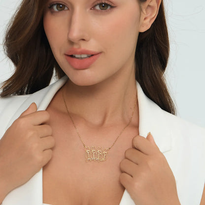 Personalisierte Katzen-Namenskette