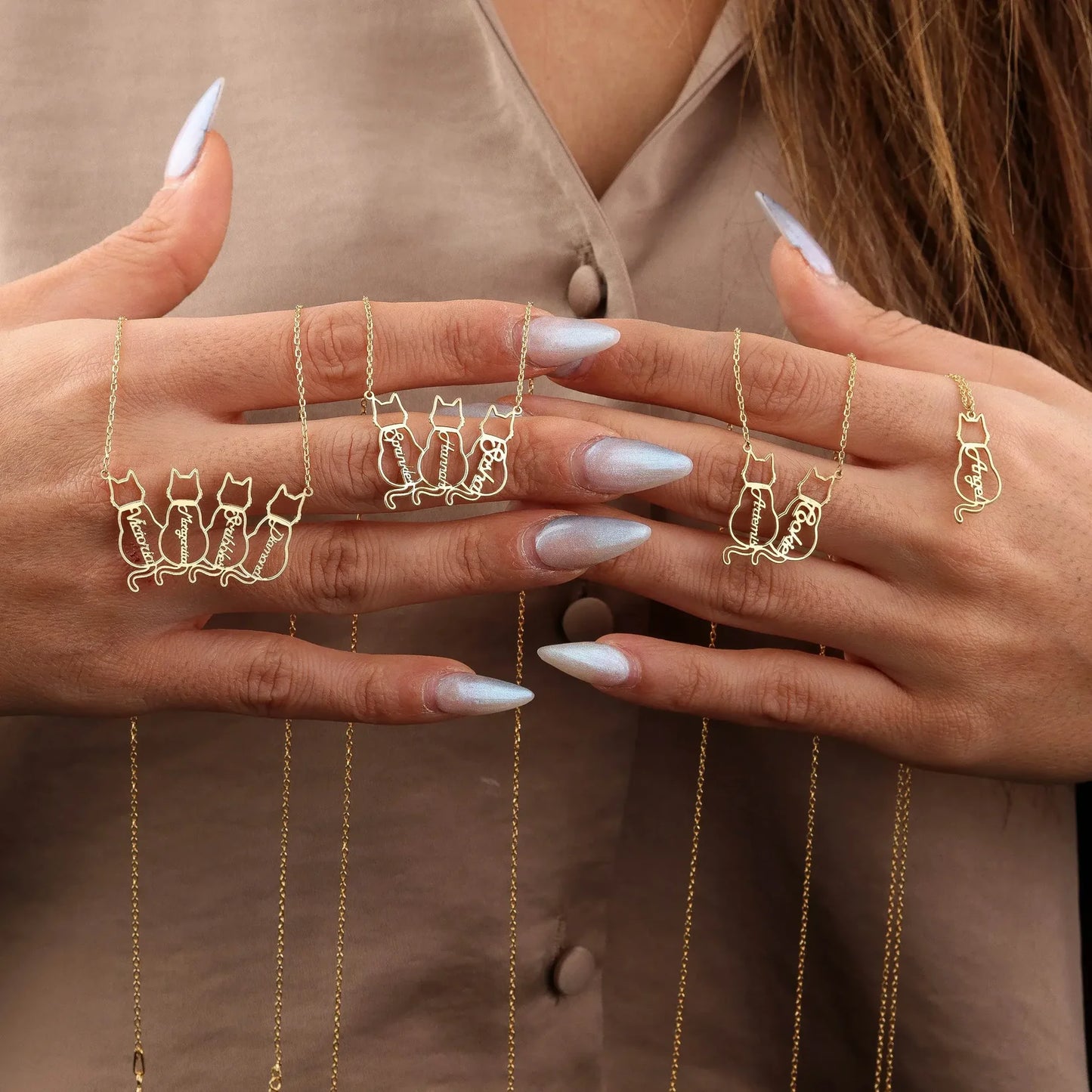 Personalisierte Katzen-Namenskette