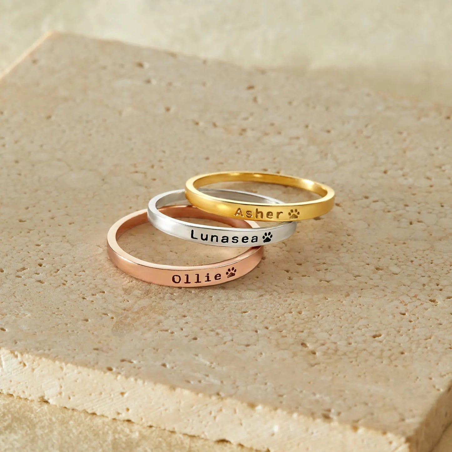 Personalisierter Haustier-Namensring