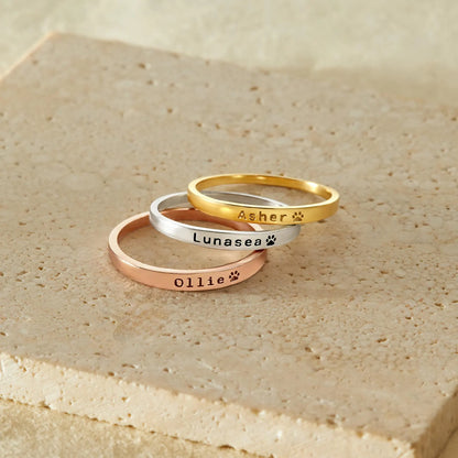 Personalisierter Haustier-Namensring