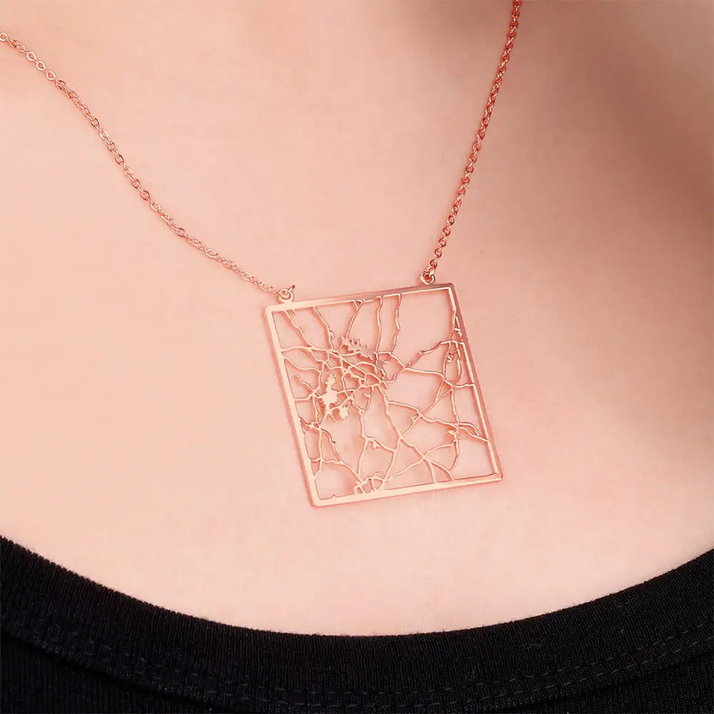 Personalisierte Karten Halskette