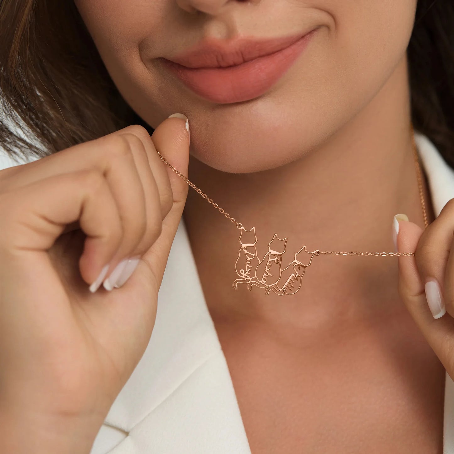 Personalisierte Katzen-Namenskette